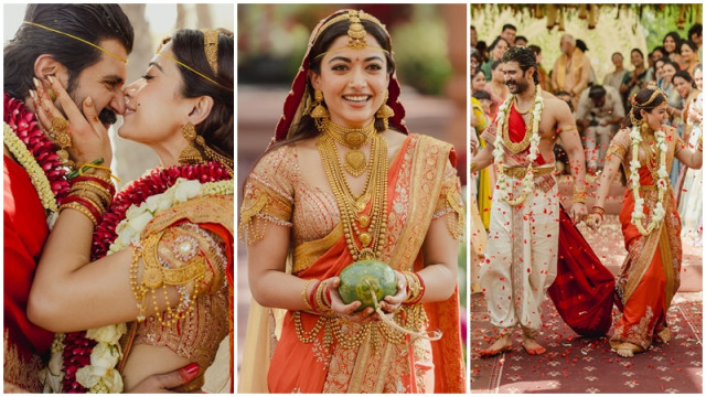 জল্পনার অবসান ঘটিয়ে অবশেষে বিয়ের পিঁড়িতে বিজয়-রাশমিকা