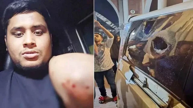 হাসনাতের গাড়িতে হামলা