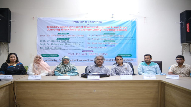 ইবিতে আদিবাসী খাসিয়া জনগোষ্ঠীর অধিকার বিষয়ে পিএইচডি সেমিনার